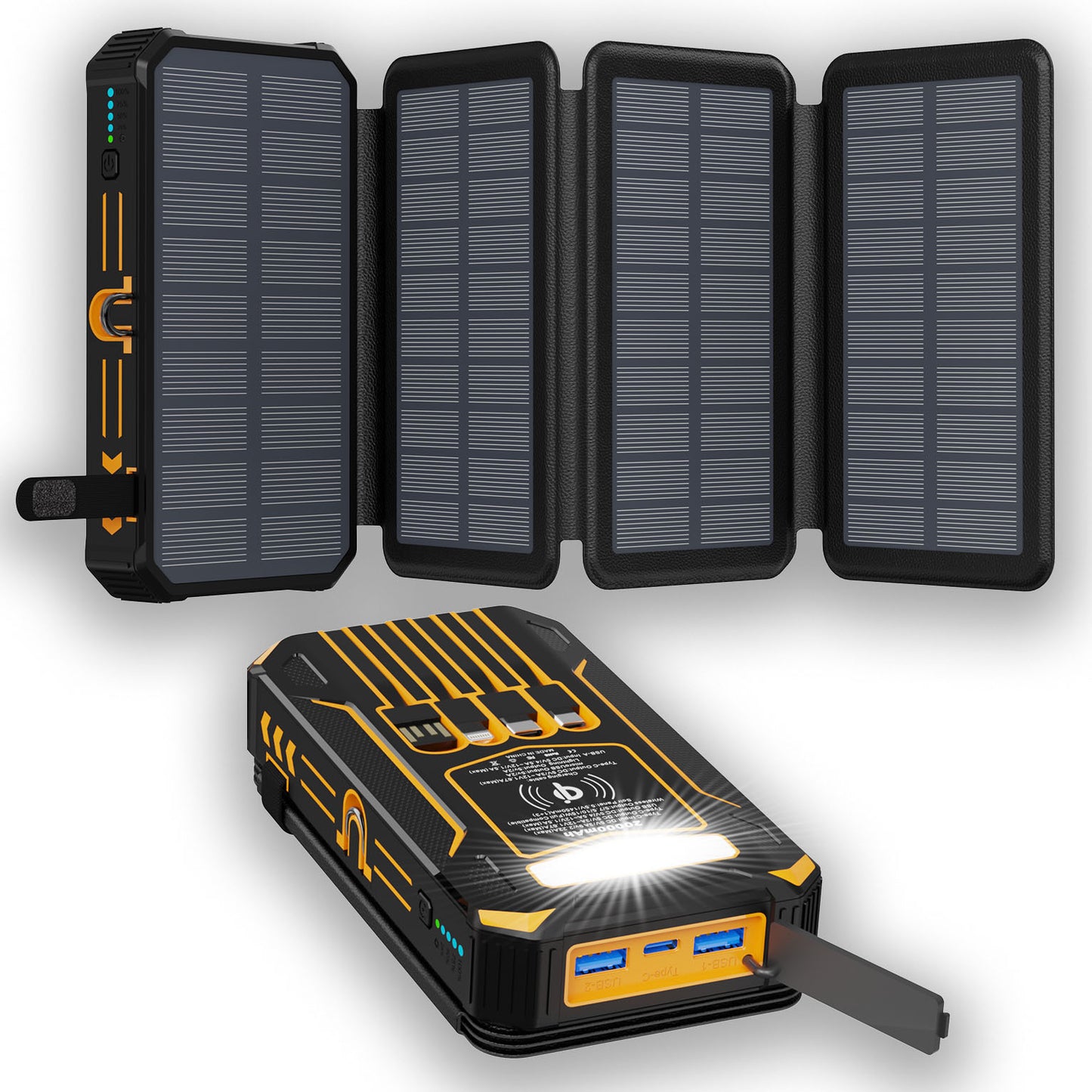 🔋 48000mAh Solar Power Bank – Wireless Portable Charger