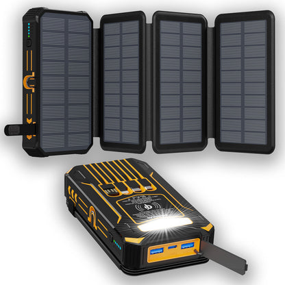 🔋 48000mAh Solar Power Bank – Wireless Portable Charger