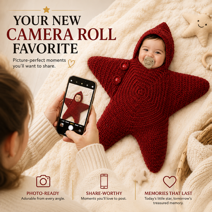 ⭐ Little Starfish Baby Romper – Cozy Knitted One-Piece Made for Picture-Perfect Moments