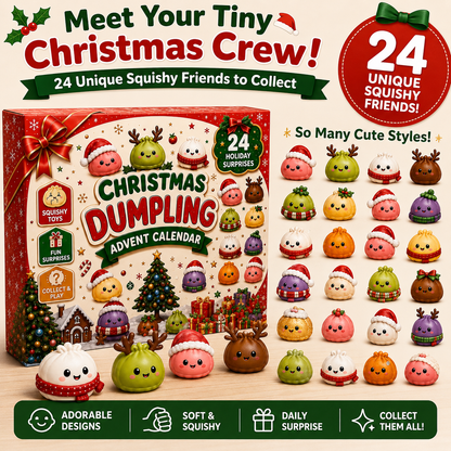 🎅 CHRISTMAS SPECIAL | 24 Days of Mini Squishies – Cute 2026 Advent Calendar with Daily Dumpling Surprises