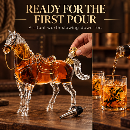 🐎 Western Horse Whiskey Decanter Set