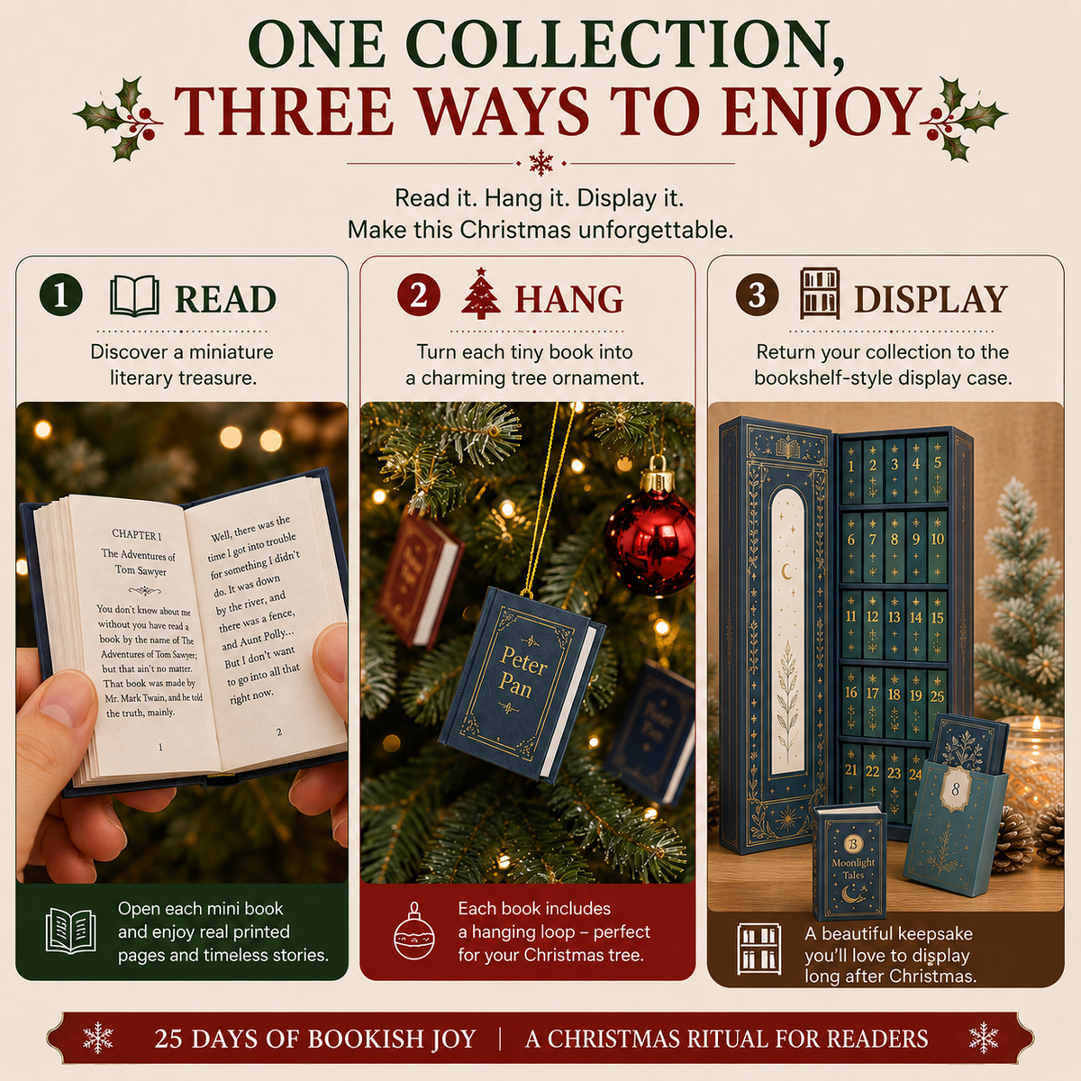 📚 25-Day Mini Book Advent Calendar – A Book Lover's Christmas Countdown