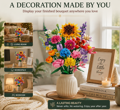 🌸 CHRISTMAS FAVORITE | Flower Building Blocks Advent Calendar – 24 Daily Surprises That Become a Decorative Bouquet