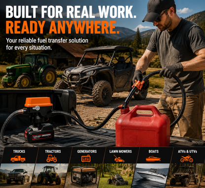 🔋 Cordless Fuel Transfer Pump – Portable Battery Powered Diesel & Gas Pump