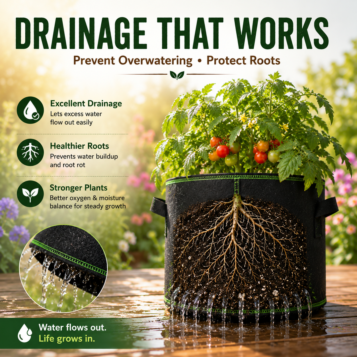 Premium Fabric Grow Bags – Breathable Planting Bags For Healthier Roots & Bigger Harvests