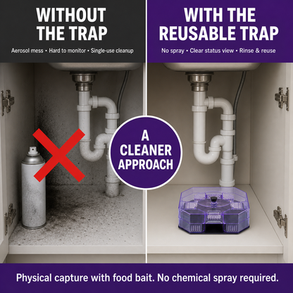 🪳 50% OFF Reusable Roach Trap – Catch Crawling Pests Without Spraying