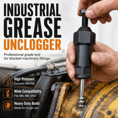 🚜 HEAVY EQUIPMENT ESSENTIAL | Grease Fitting Cleaner Tool – High-Pressure Unclogging Tool for Excavators, Tractors & Trucks