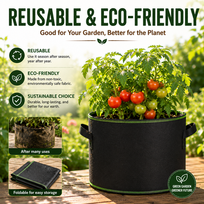 Premium Fabric Grow Bags – Breathable Planting Bags For Healthier Roots & Bigger Harvests
