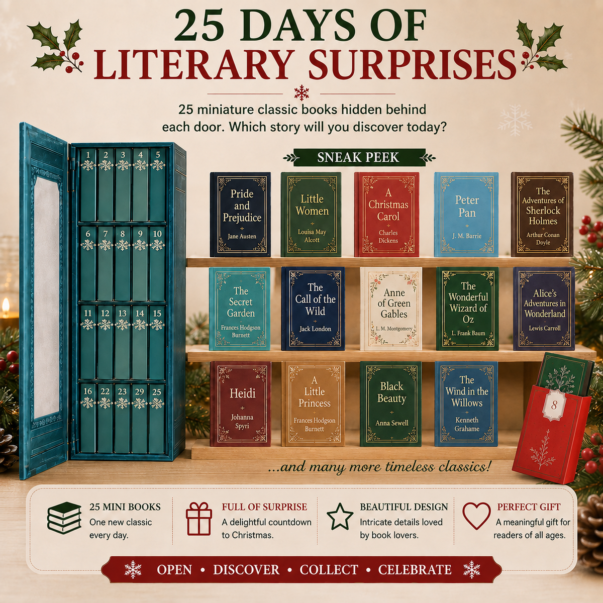 📚 25-Day Mini Book Advent Calendar – A Book Lover's Christmas Countdown