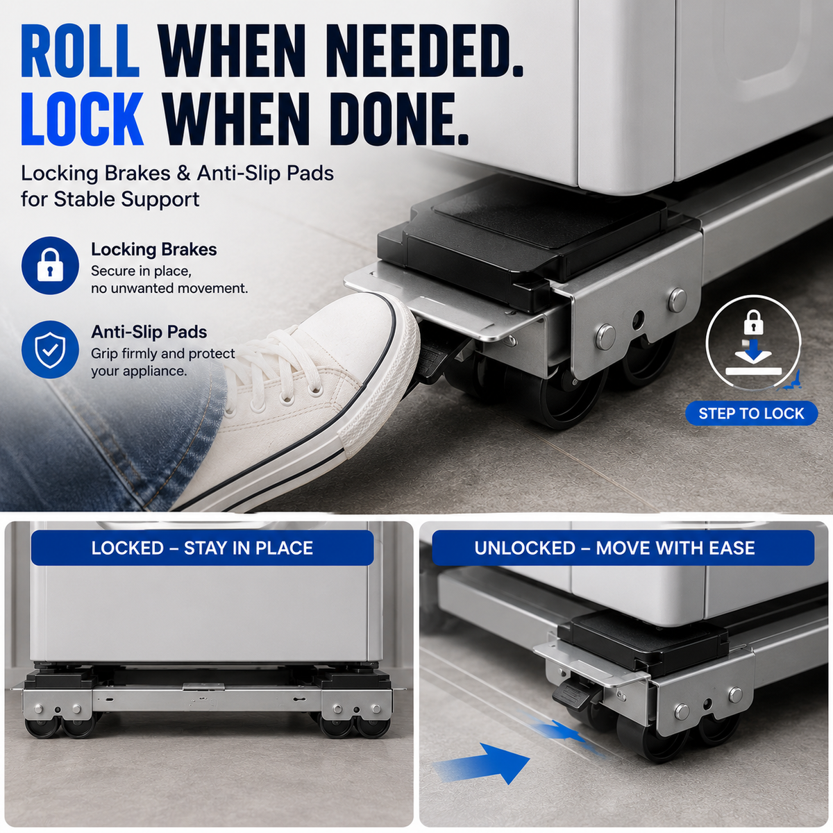 ✨ 2026 Best Seller Appliance Moving Dolly – No More Struggling With Heavy Washers & Dryers