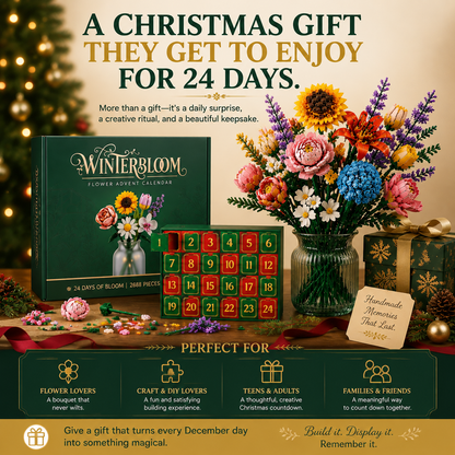 🎄 LIMITED CHRISTMAS DEAL | 24-Day Flower Advent Calendar – One Daily Build, One Finished Bouquet