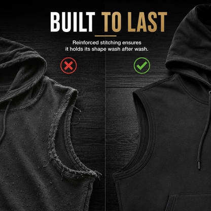Men’s Sleeveless Hooded Sports Tank Top | Quick-Dry Gym & Casual Wear