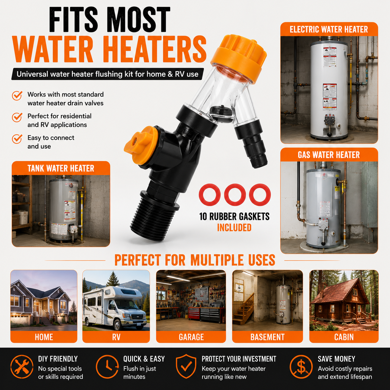 🔥 50% OFF TODAY | Water Heater Flush Kit – Remove Sediment & Restore Flow