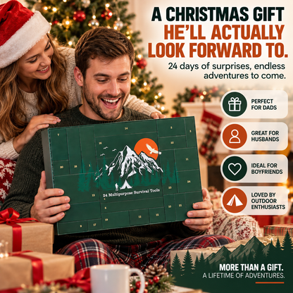 🏕️ OUTDOOR LOVER FAVORITE | 24-Piece Camping Gear Advent Calendar – Christmas Countdown Gift for Adults