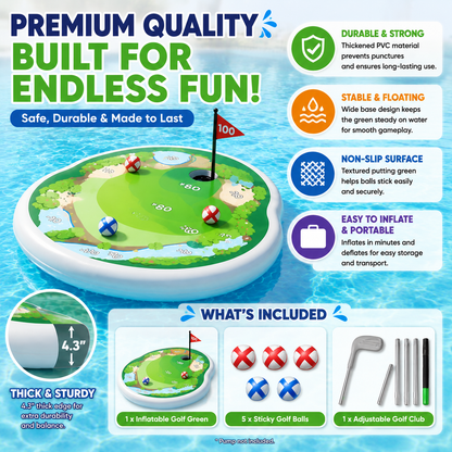 Floating Golf Pool Game – Interactive Water Toy for Kids & Family Fun