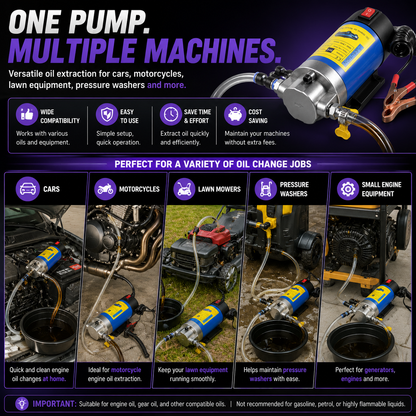 💪 HOT DEAL | 12V 100W Oil Transfer Pump – 1–4 L/min Portable Engine Oil Extractor for DIY Maintenance