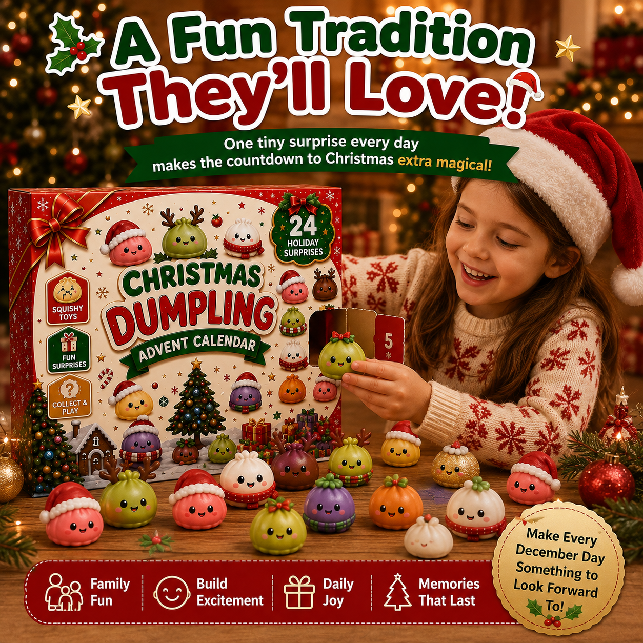🎅 CHRISTMAS SPECIAL | 24 Days of Mini Squishies – Cute 2026 Advent Calendar with Daily Dumpling Surprises