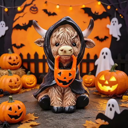 🔥 55% OFF TODAY 🎃 Halloween Highland Cow Resin Figurines