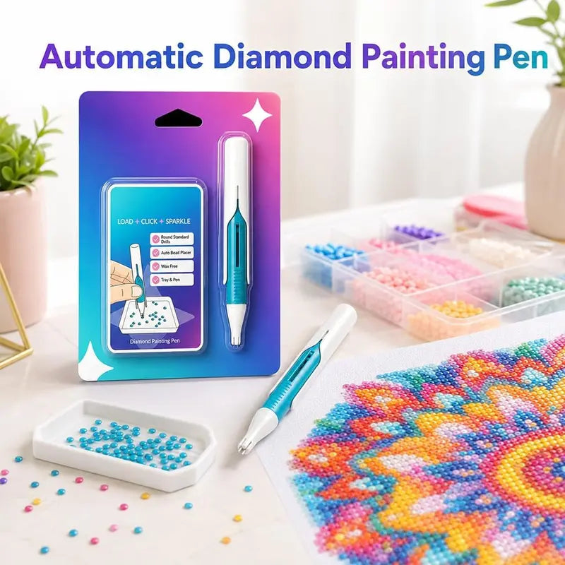 ✨ TRENDING NOW | Automatic Diamond Painting Tool – A Smarter Wax-Free Way to Place Round Drills