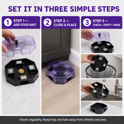 🪳 50% OFF Reusable Roach Trap – Catch Crawling Pests Without Spraying
