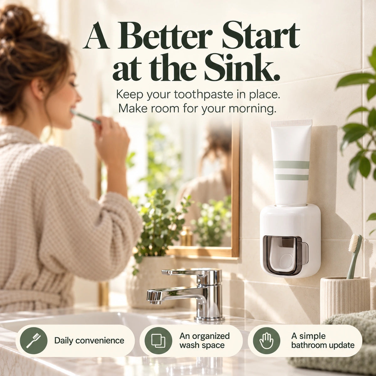 🪥Wall-Mounted Toothpaste Dispenser | Brush-Activated