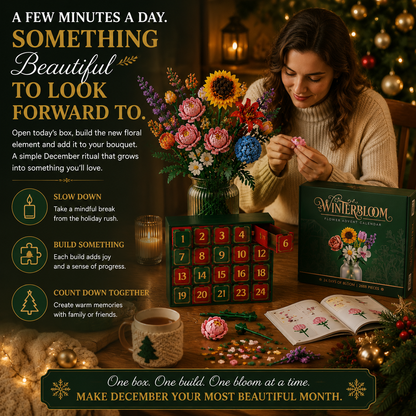 🎄 LIMITED CHRISTMAS DEAL | 24-Day Flower Advent Calendar – One Daily Build, One Finished Bouquet
