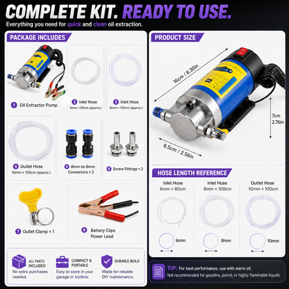 💪Fall Sale 50% OFF🔥 | 12V Portable Oil Extractor Pump – Easier DIY Oil Changes