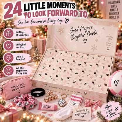 🏐 Volleyball Advent Calendar – 24-Day Christmas Countdown Gift for Girls, Players & Teammates
