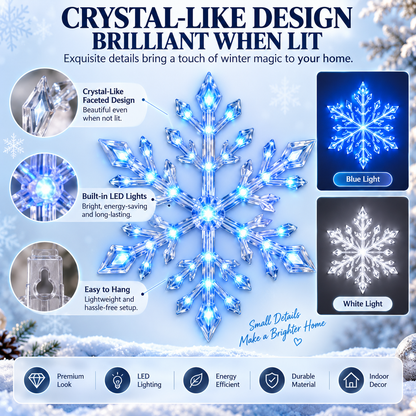 💙 WINTER WONDERLAND FAVORITE | Blue & White LED Snowflake Lights – Christmas Wall Decor for Living Rooms & Bedrooms