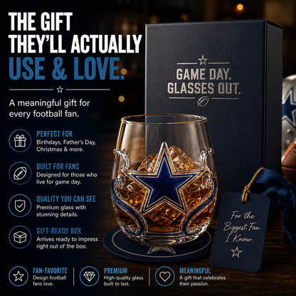 🏈 GAME DAY FAVORITE | Football Drinking Glass – Statement Drinkware for Watch Parties & Victory Toasts