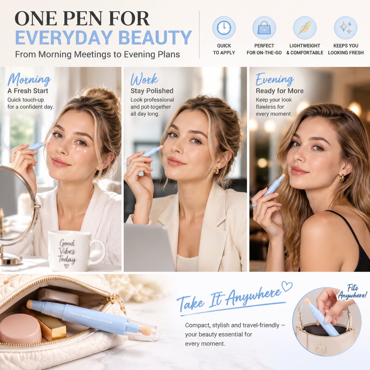 ✨ 2-in-1 Foundation & Concealer Pen – Smooth Buildable Coverage