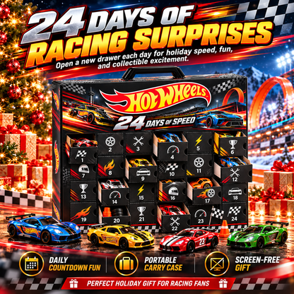 🏎️ 24-Day Racing Advent Calendar – Christmas Countdown Gift for Car Fans & Racing Lovers