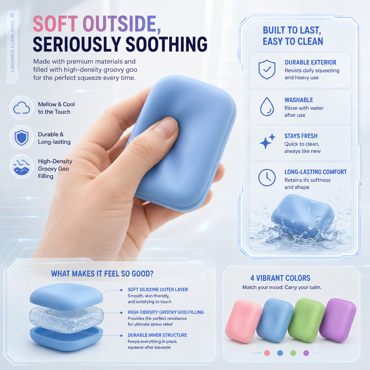 Magnetic Phone Squishy™ | Soft Stress Relief Fidget Toy for MagSafe Phones