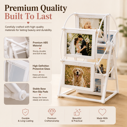 🎡 Ferris Wheel Photo Frame | Rotating 12-Photo Memory Gift