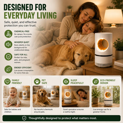 🔥 2026 New  Mosquito Trap – USB Powered Quiet Mosquito Catcher for Home & Bedroom