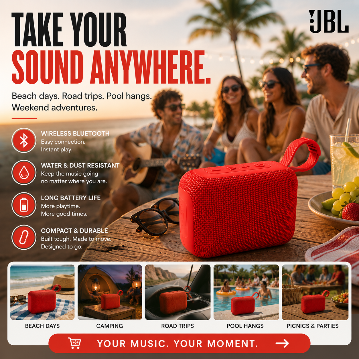 ⚡ SPECIAL OFFER | Compact Portable Bluetooth Speaker – Powerful Sound Anywhere