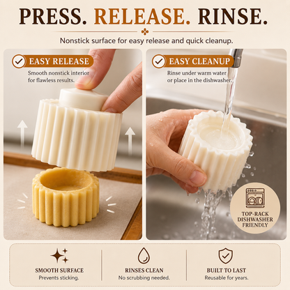 🧁 KITCHEN FAVORITE | Cookie Cup Mold Press – 4-in-1 Detachable Pastry Shaper for Jam, Chocolate & Cream-Filled Treats