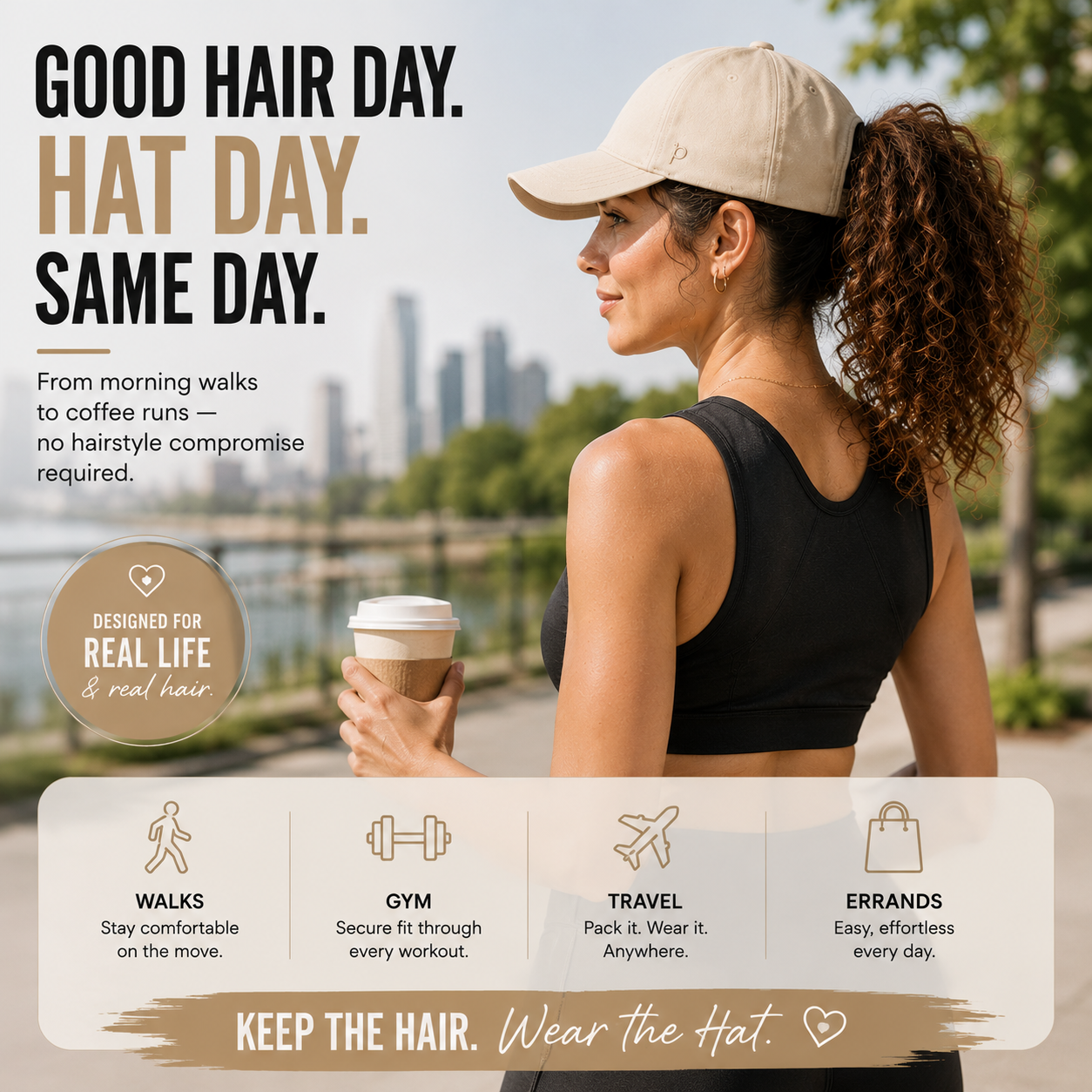 🎀 SPECIAL OFFER | Women's Open-Back Ponytail Cap – Style Your Hair Your Way