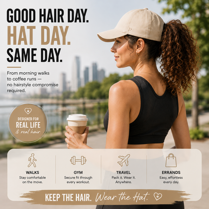🎀 SPECIAL OFFER | Women's Open-Back Ponytail Cap – Style Your Hair Your Way
