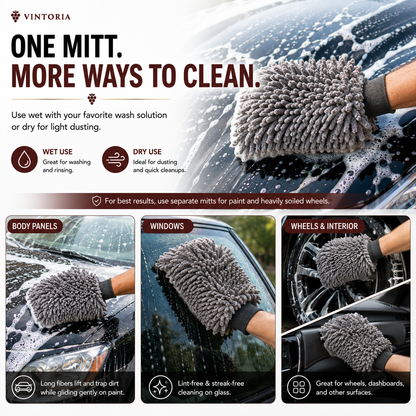 🫧 Premium Car Wash Mitt – More Suds, More Coverage, Easier Car Cleaning