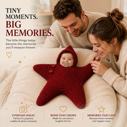 ⭐ Little Starfish Baby Romper – Cozy Knitted One-Piece Made for Picture-Perfect Moments