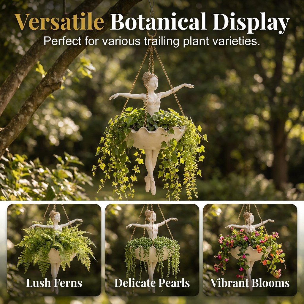 🌿Ballet Dancer Hanging Planter - Graceful Artistry, Living Greenery🩰