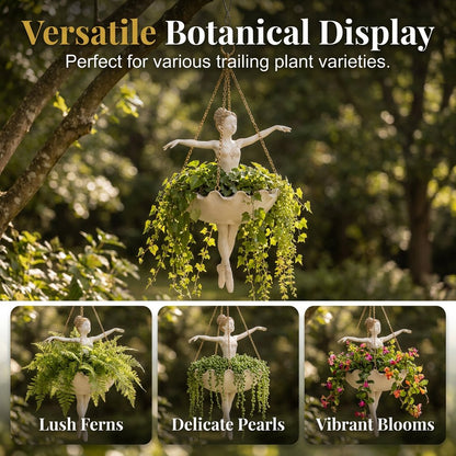 🌿Ballet Dancer Hanging Planter - Graceful Artistry, Living Greenery🩰