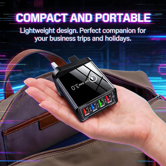 ⚡ 4-Port USB Fast Charger with Quick Charge 3.0/The Charger Big Tech Hates