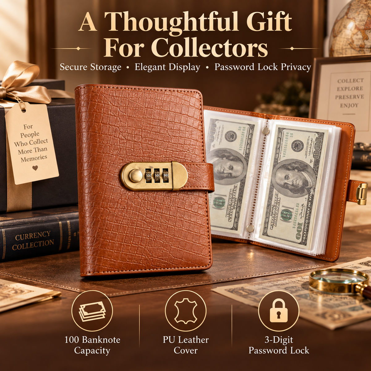 🔒 MONEY ORGANIZER | A6 Savings Notebook with Secure Closure – Cash Storage, Budget Planner & Expense Tracker