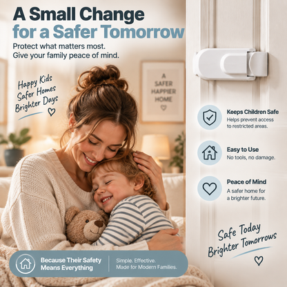👶 TODDLER DOOR SAFETY LOCK | High-Mount Child Lock for Interior Doors with Tool-Free Installation