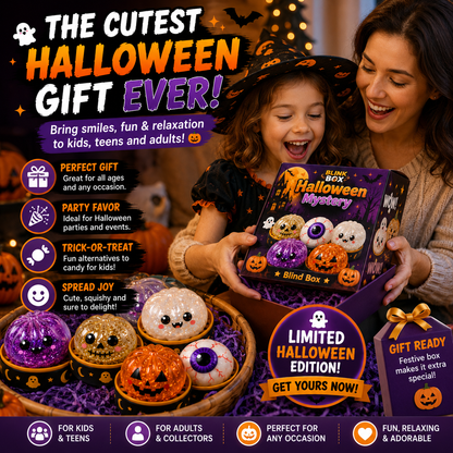 Halloween Mystery Dumpling Squishy Toy | Ghost Edition Surprise Capsule