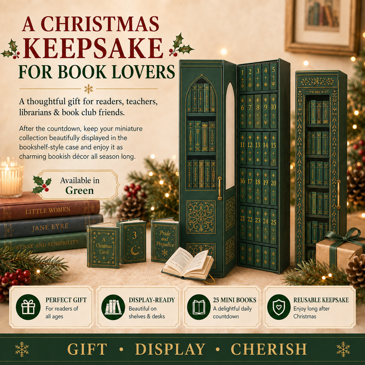 📚 25-Day Mini Book Advent Calendar – A Book Lover's Christmas Countdown