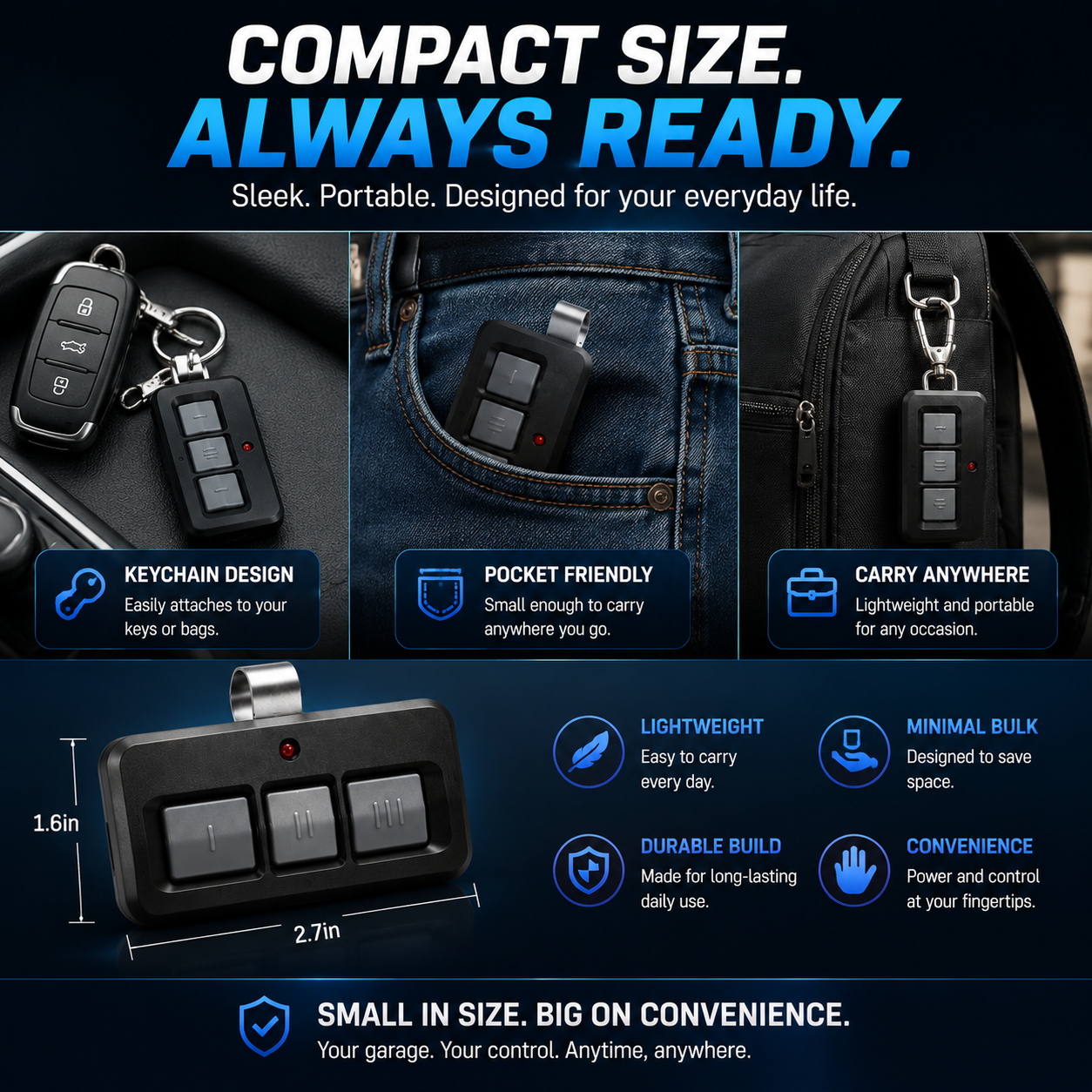 🏠 Smart Garage Remote For Home – Easy Wireless Door Opener Control