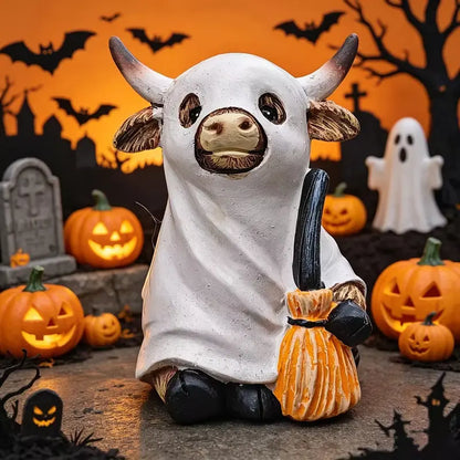 🔥 55% OFF TODAY 🎃 Halloween Highland Cow Resin Figurines